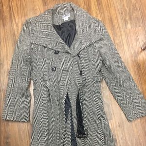 Worthington Knee Length winter coat in Black&White